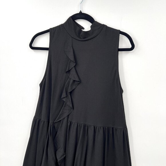 Zara Ruffled High Neck Midi  Dress - Picture 3 of 4